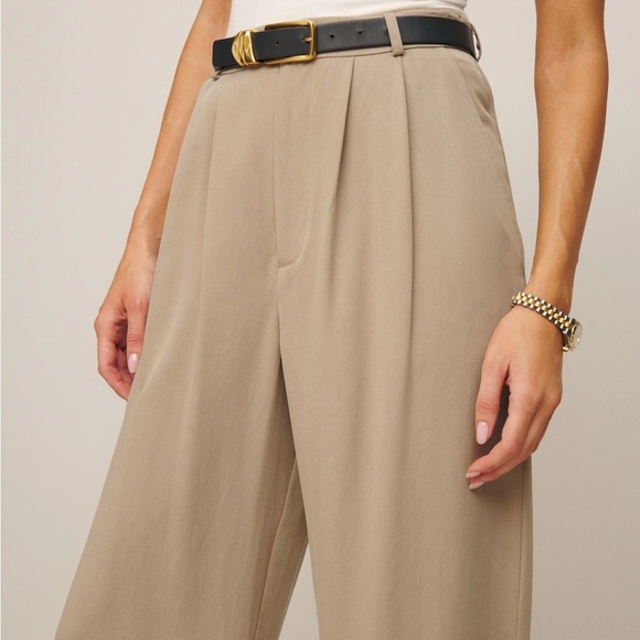 REFORMATION Mason High Waist Wide Leg Trouser - Picture 3 of 9